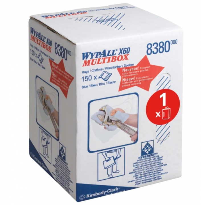 Wypall X60 - Multibox tekercses törlőkendő